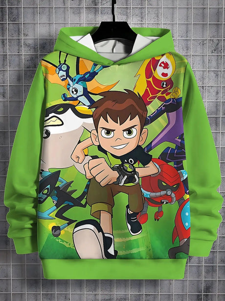 Ben 10 3D Print All Seasons Children Casual Sweatshirt Cool Pullover Tops Unisex Clothes Boy Girl Hoodies - Lootquake