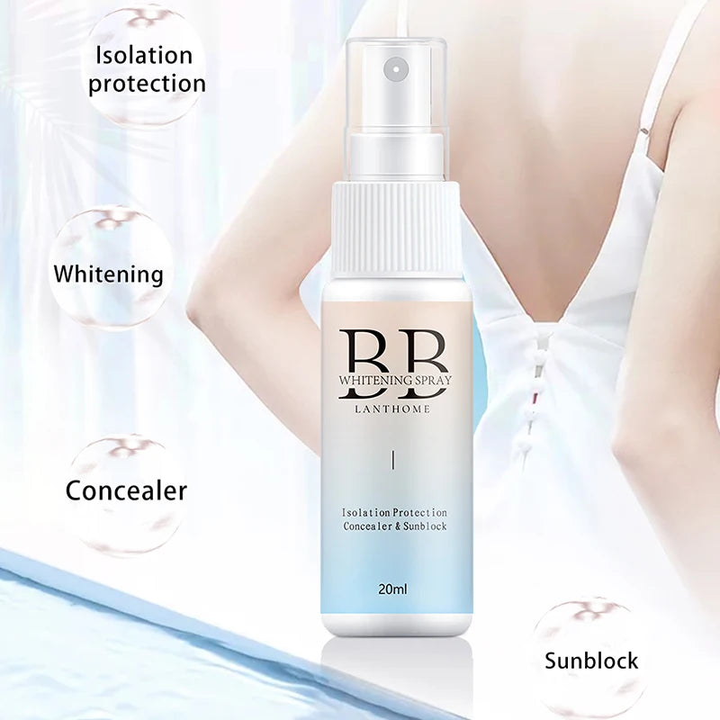 Spray blanchissant BB, crème BB hydratante éclaircissante pour la peau, fond de teint nourrissant, soins de la peau, cosmétiques de beauté