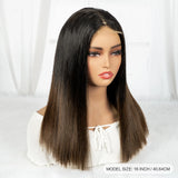 300% Density 1BT4 Brown Bone Straight Wig | 2x6 Real HD Lace Burmese Virgin Human Hair (Double Drawn)