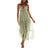 Women Low Cut Backless Maxi Dresses Elegant Spaghetti Strap Tiered Long Dress Relax Fit Open Back Cutout Flowy Sundress - Lootquake
