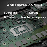 2024 AMD Laptops Gaming Office Business Notebooks Win11 15.6 inch IPS Ryzen7 5700U 8 Cores 32GB DDR4 2TB PCIE 9000mAh - Lootquake