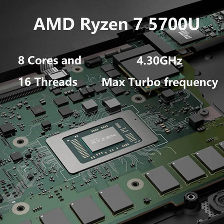 2024 AMD Laptops Gaming Office Business Notebooks Win11 15.6 inch IPS Ryzen7 5700U 8 Cores 32GB DDR4 2TB PCIE 9000mAh - Lootquake