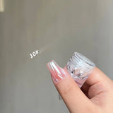 Moonlight Mirror Nails Powder Pearl White Nails Glitter Aurora Shining Pigment Chrome Dust Nail Art Supplies Decoration