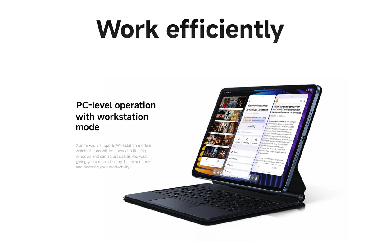 Global Version Xiaomi Pad 7 11.2'' Xiaomi HyperAI 144Hz 3.2K Display Snapdragon 7+ Gen 3 Octa core Processor 45W 8850mAh Battery