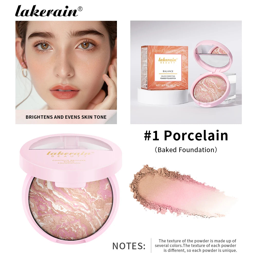 Matte Face Foundation Bronzer Pressed Powder Compact Long Lasting Oil Control Translucent Loose Setting Powder For Face Makeup