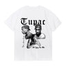 2025 Summer Fashion T-shirt Rapper Tupac Top Hip Hop Street Wear Oversized Short Sleeve T-shirt Men's And Women's T-shirts - Lootquake