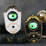 Decoração de halloween led pendurado campainha de um olho brilhante globo ocular som de terror festa de halloween decoração de c