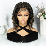 14" Knotless Butterfly Locs Lace Front Wig | Synthetic Dreadlock Braids | Black Women