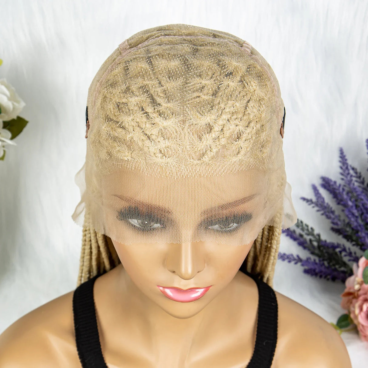 613 Blonde Box Cornrow Braided Wig | HD Full Lace Knotless Braids Wig | Synthetic Braiding Wig for Black Women