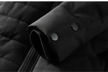 Men's Warm Jacket Winter Coats Fur Collar Windbreaker Cotton Padded Anorak Thick Black Coat Male Casual Fleece Jacket Men - Lootquake