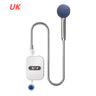 Mini calentador de agua instantáneo para ducha, impermeable, de acero inoxidable 304, calentador de agua eléctrico, ducha de calentamiento rápido, LCD digital para hotel