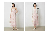 TOYOUTH Women Suspenders Dress 2024 Summer New Bohemian Oil Painting Printed Holiday Beach Sexy Straight Long Dress - Lootquake