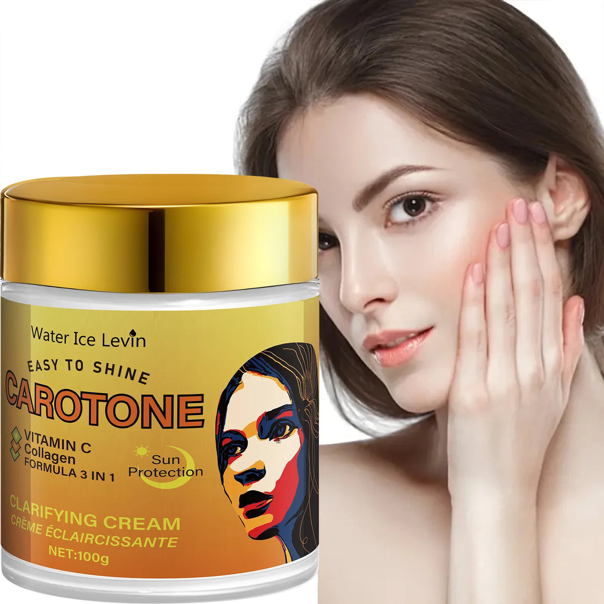 Crema iluminadora con vitamina C - Luminosidad instantánea - Mejora la uniformidad de la piel - Con ácido hialurónico