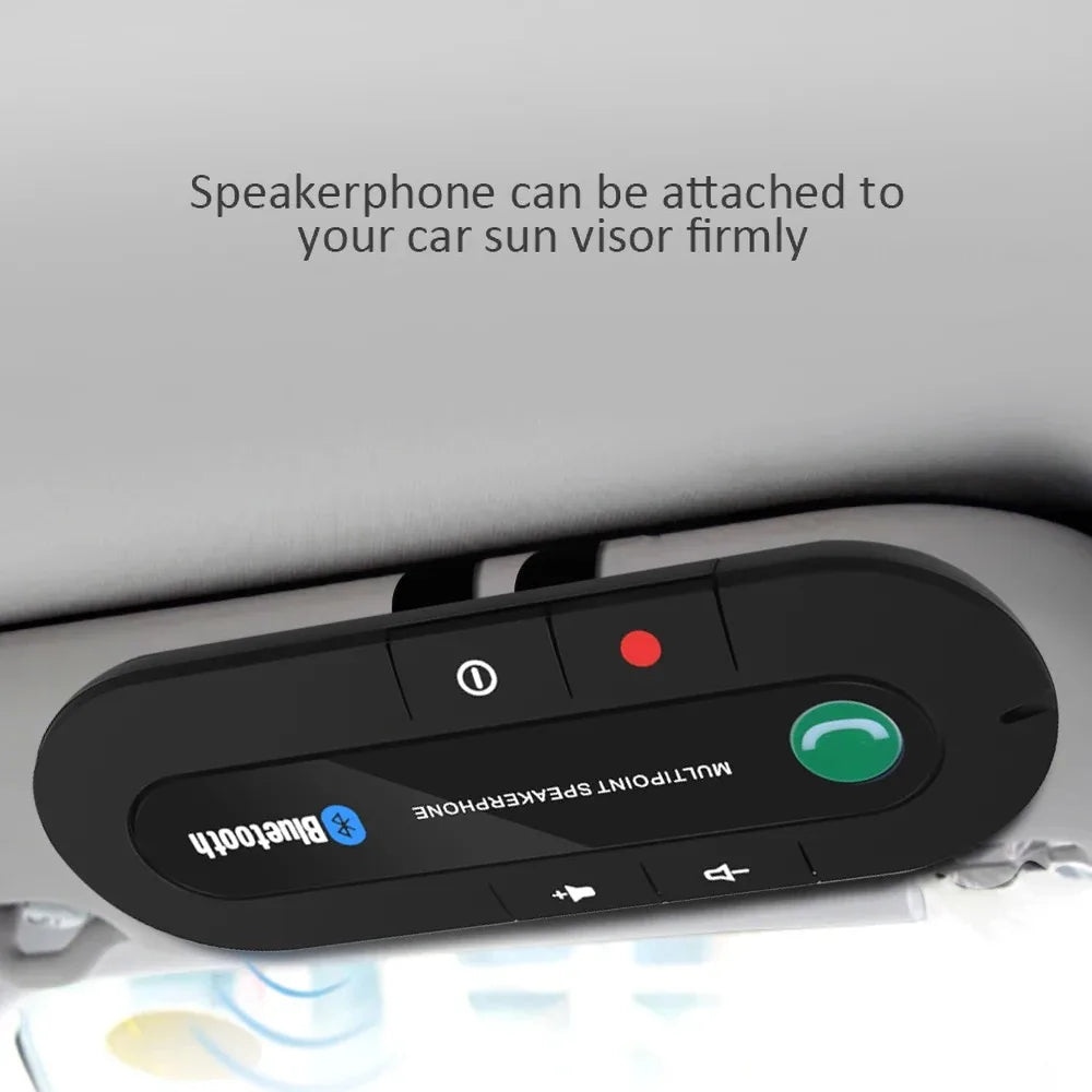 Kit mains libres Bluetooth pour voiture, clip pare-soleil, récepteur audio sans fil, haut-parleur stéréo sans fil, lecteur de musique MP3
