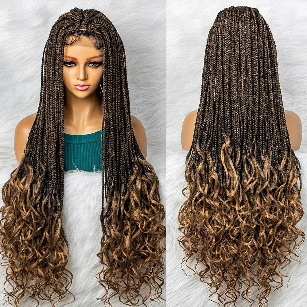 Bohemian Box Braids with Curly Ends | Pre-looped Crochet Hair