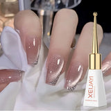 1pcs 7.3ml White Gel Nail Polish French Manicure Gel Polish Semi Permanent Soak Off UV Gel Varnish Base Top Coat Winter Nail 105
