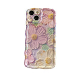 Retro Oil Painting Flowers Phone Case For iPhone