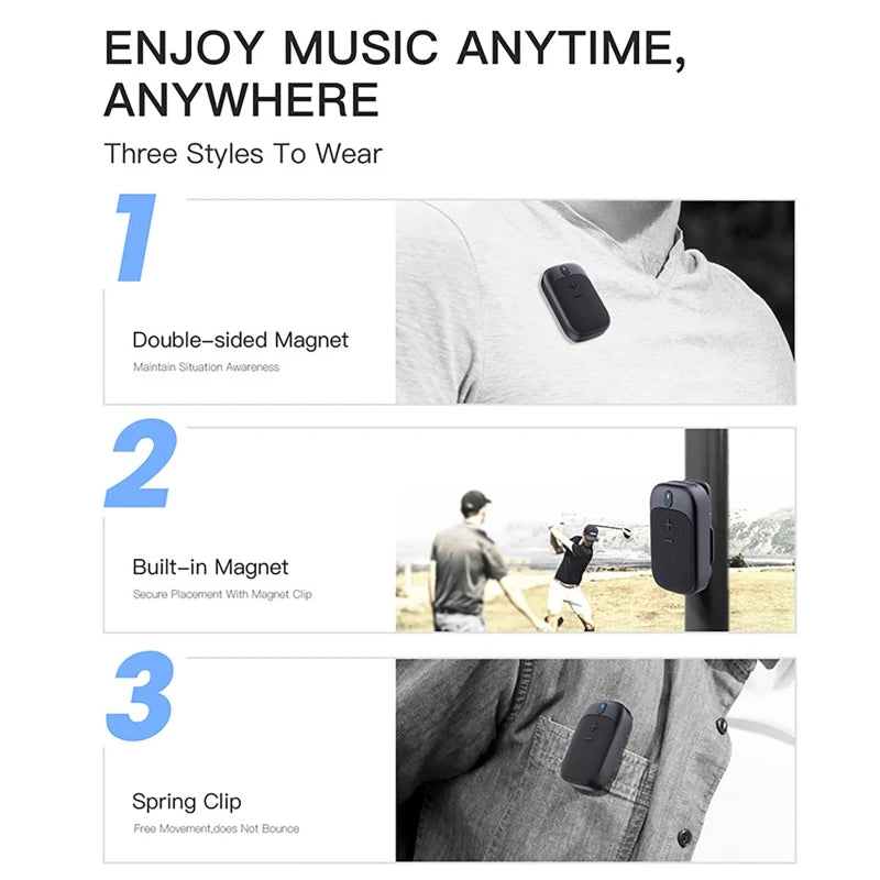 Altavoz Bluetooth portátil para exteriores, altavoz portátil de llamadas Bluetooth con soporte magnético para ciclismo, senderismo y correr.