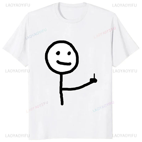 Middle Finger Funny Maniac Printed Man T Shirt Loose Casual Fashion Harajuku Hip Hop T-shirt Hipster Streetwear Comfort Clothing - Lootquake