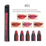 5 in 1 Lipstick Set Lightweight Matte Velvet Long Lasting Combination Lipstick Nourish Moisturizing Professional Lipliner Makeup