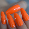 Milk White Long Ballerina Nails Glossry Shiny Pure Color Extra Long Acrylic Nail Tips gel Polish Cover 24