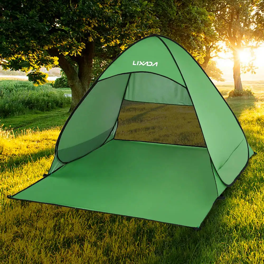 Tienda de campaña automática emergente para playa Lixada, ligera, para exteriores, con protección UV, para acampar y pescar, refugio solar tipo cabaña