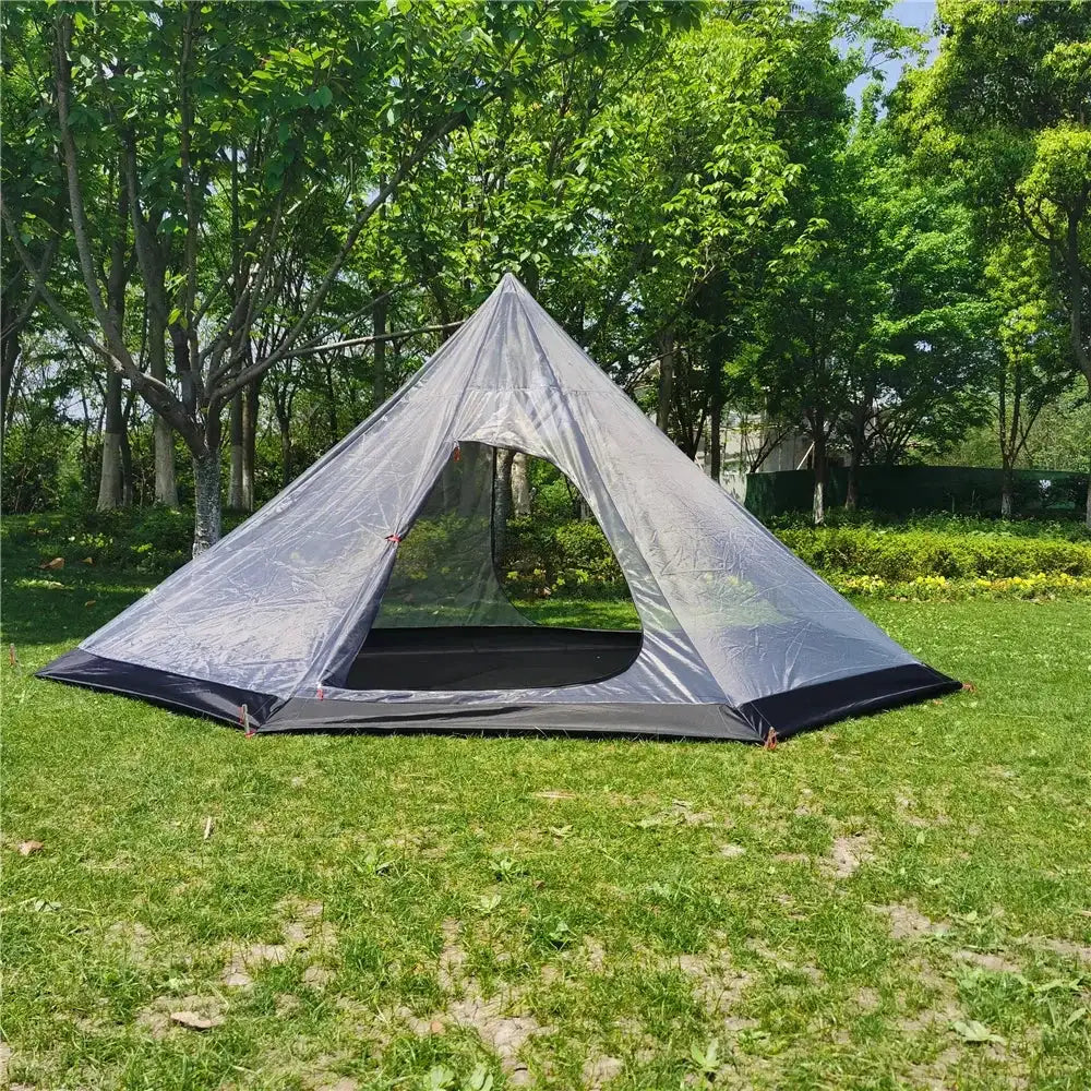Ultralight Pyramid Tent‘s Inner Tent Outdoor Rodless Summer Mesh Tent Portable Backpacking Hiking Camping Teepee Inside Tent - Lootquake