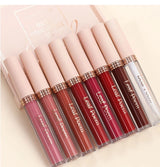 8 piezas de lápiz labial líquido mate, brillo de labios - resistente al agua, antiadherente, brillo de labios de larga duración, tonos marrón, rosa, morado y rojo, adecuado para el Día de San Valentín, diario, fiestas, viajes