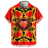 Camisetas hawaianas con estampado gráfico 3D completo, divertidas, con la reina y el rey, para hombre.