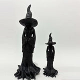 Halloween Witch Decoration Statue, Gothic Resin Sculpture Ornament, Retro Magician Decoration Craft, Dark Fantasy Decoration.