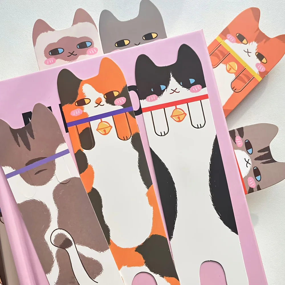 30 marcadores de gato de doble cara para estudiantes, libros de lectura, etiquetas, tarjetas de papel, libros, suministros de oficina, marcadores decorativos DIY.