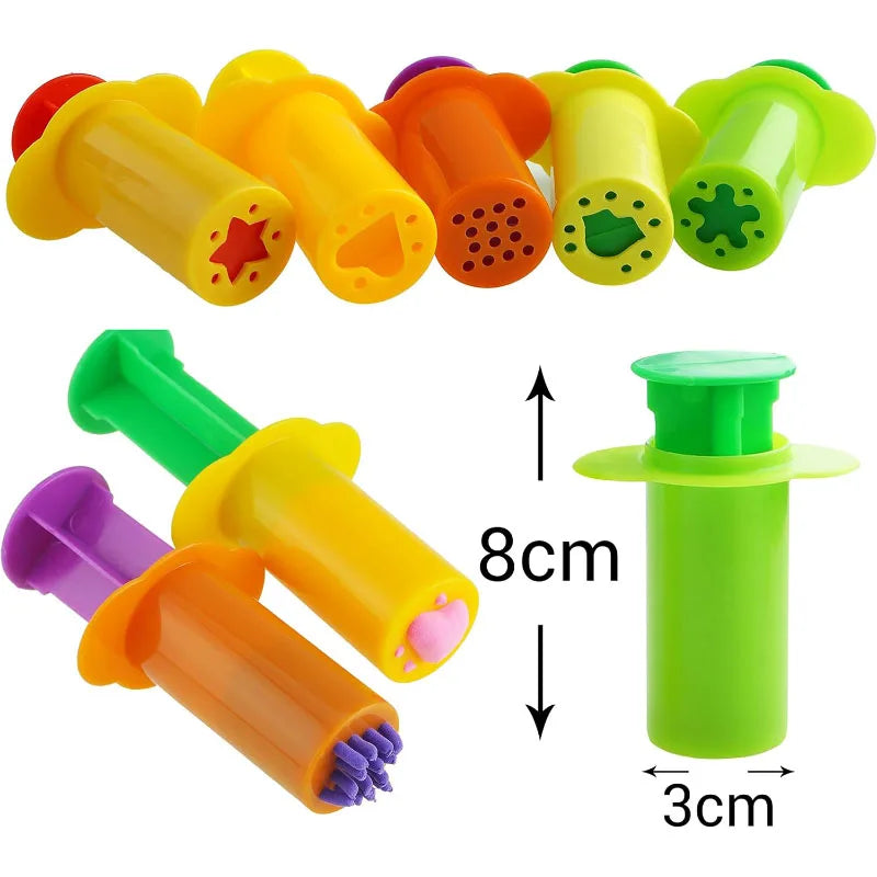 Dough Extruders Plasticine Molds Children DIY Handcraft Toys Accessories Multiple Shapes Model Play Dough Tools Kit Kids Gifts - Lootquake