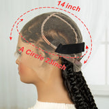 34" Cornrow & Twist Braids Wig with Curly Ends | Full Lace Frontal