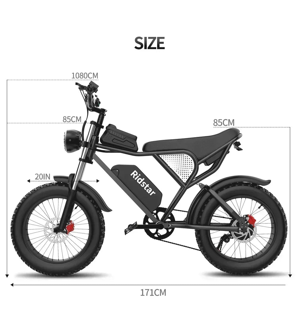 Electric bike 2000W Powerful Dual Motor 52V 40Ah Dual Battery Q20 Pro Ebike Motorcycle Mountain 20x4.0 Fat Tire Electric Bicycle