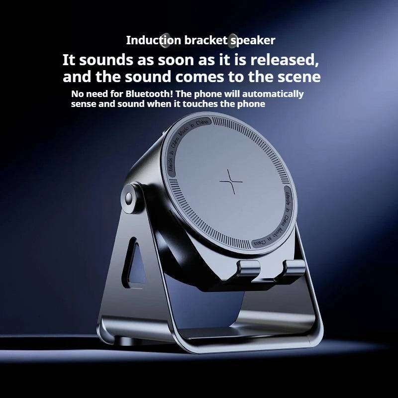 Bluetooth Speaker Adjustable Desktop Lazy Tablet Bracket Support Portable Wireless Speaker Phone Holder Stand with RGB Light