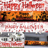 Halloween Theme Party 1.8m Banner Pumpkin Bloodstains Happy Halloween Outdoors Indoor Yard Hanging Decor Supplies