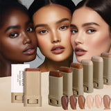 Base de maquillaje en barra, bálsamo, bronceador, borrador, suave, voluminizador, maquillaje impecable de larga duración, cosméticos de belleza facial.