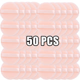 Lot de 100 houppettes rondes en velours pour poudre libre, douces et lavables, pour fond de teint, cosmétiques, outil de maquillage professionnel
