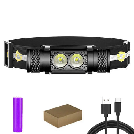 Type-C USB led 1460 lumen headlamp Fishing 18650 headlight Torch Hunting head lamp Camping Headlamp Flashlight head light - Lootquake