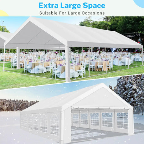 20x40FT Party Tent Heavy Duty, Wedding Tent, Event Tent for Parties, with 8 Removable Sidewalls, 20x40 Tent Carpas para Fiestas - Lootquake