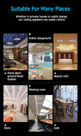 Amplificateur de classe D intégré, haut-parleur de plafond compatible Bluetooth à gamme complète, pour musique de fond de cinéma maison, bonne qualité