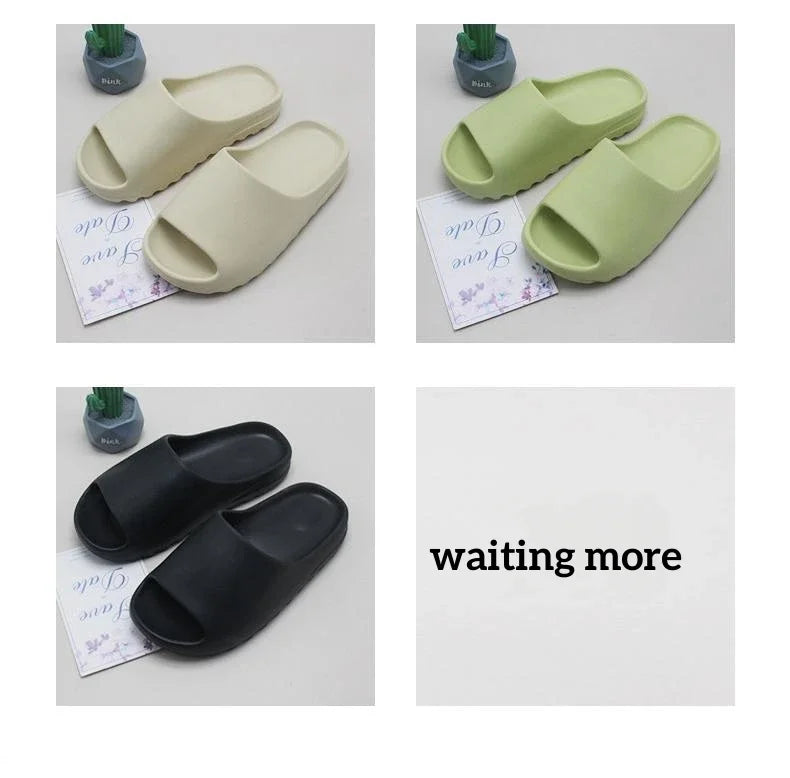 Size Super Soft Eva Sole Summer Slippers for Men Women Bottom Indoor Home Slides Sandals Beach Shoes Male Slippers Flip Flops