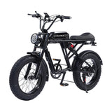 Bicicleta eléctrica retro de 1500 W, 48 V, 36 Ah, 20 x 4 pulgadas, neumáticos anchos, para montaña y nieve, AKEZ, motocicleta para adultos.
