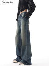 Duomofu Autumn Vintage Chicly Slim Button Female High Waisted Jeans American Basic Simple Casual Fashion S-XL Baggy Jeans Women - Lootquake