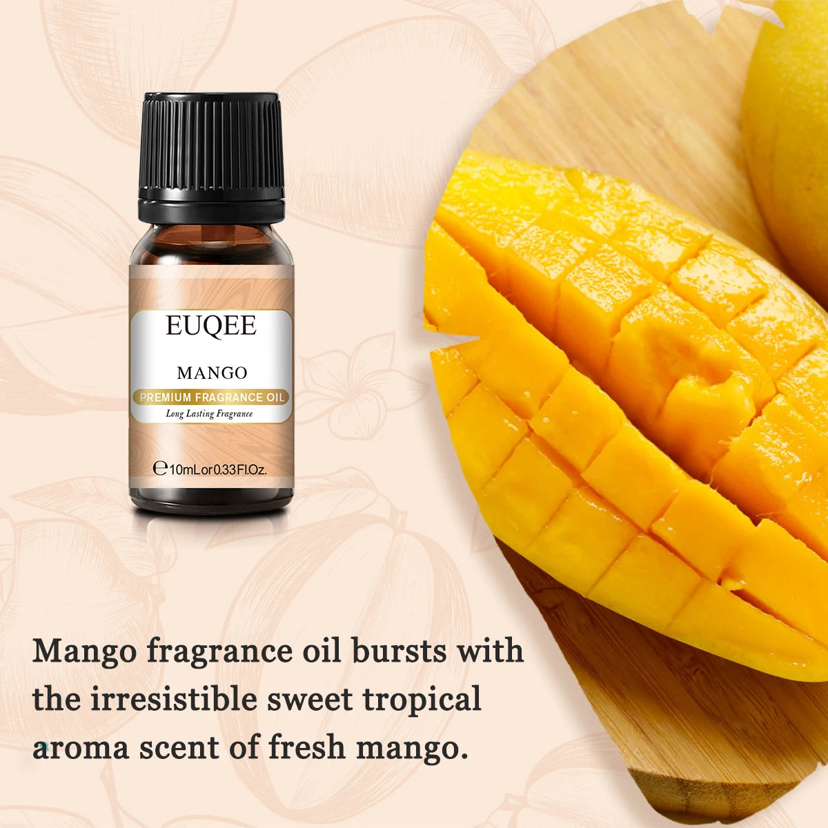 Huile parfumée EUQEE 10 ml, noix de coco, vanille, chewing-gum, pour la fabrication de bougies, de savons, de gâteaux au café et de bois de cèdre. Huiles aromatiques de qualité supérieure.