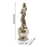 Estatua de diosa, escultura de resina, figura retro de bruja, figura espiritual de diosa, estatua artística artesanal para decoración del hogar.