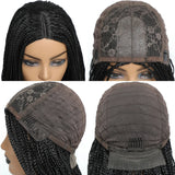 26" Long Box Braided Crochet Wig | Knotless Micro Twist Braids | Synthetic Hair Wig | 1B, 1B/27, 1B/30, 1B/Grey