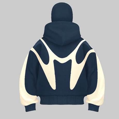 New Splicing Hip Hop Devil Pattern Hoodie Harajuku Double Hoodie Warm and Windproof Goth y2k Sweatshirt Design Hoodies Women - Lootquake
