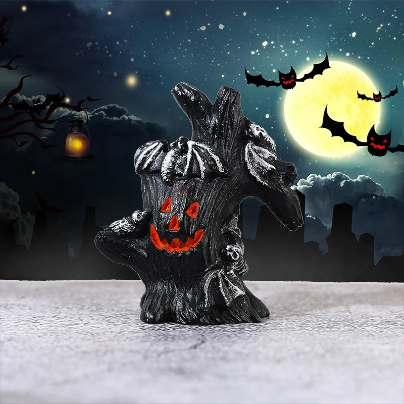 Halloween Micro Landscape Scene Decoration Accessories Tree Demon Ghost Pumpkin Skull Party Supplies Home Party Ornament Terror
