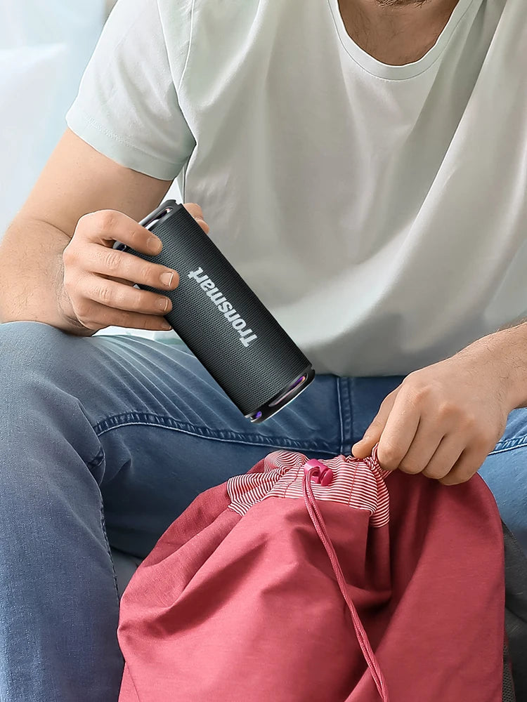 Enceinte Bluetooth Tronsmart T7 Lite, basses améliorées, portable, autonomie 24 h, contrôle par application, étanchéité IPX7, idéale pour le camping